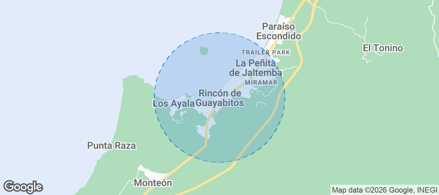 Rincón de Guayabitos Airbnb map